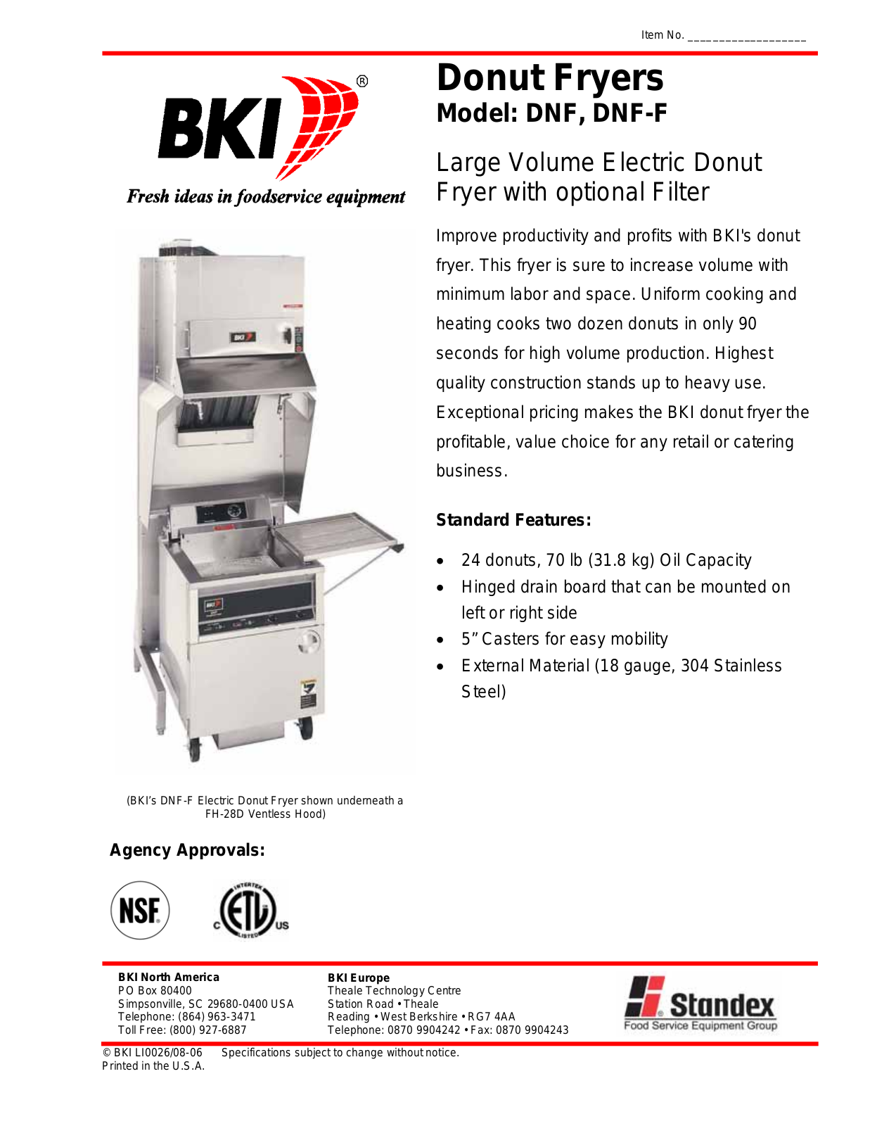 BKI DNF User Manual