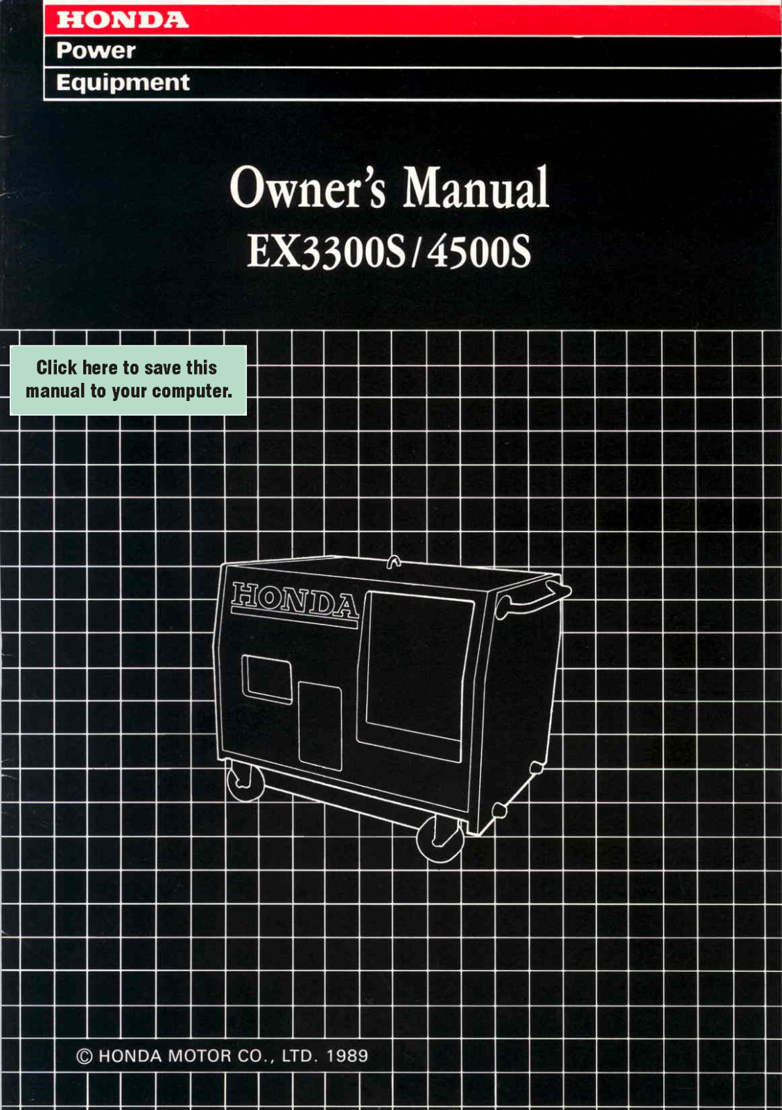 Honda EX3300S, EX4500S Owner's Manual