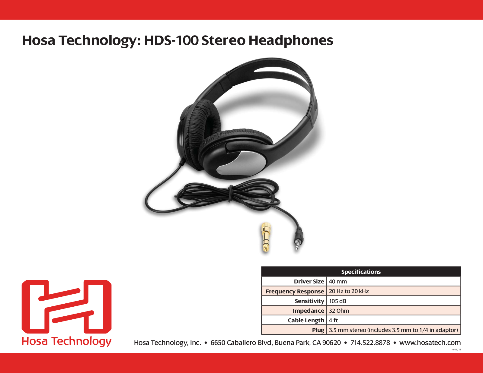 Hosa Technology HDS-100 User Manual - ManualMachine.com