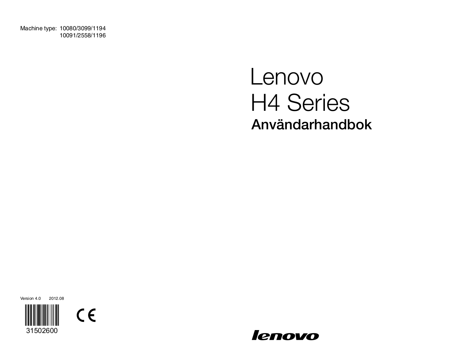 Lenovo H4 Series User Guide