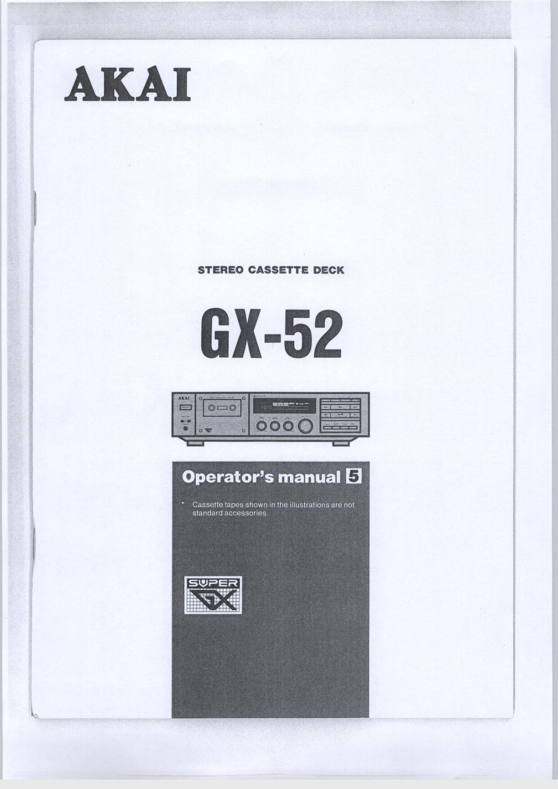 Akai GX-52 Owners manual