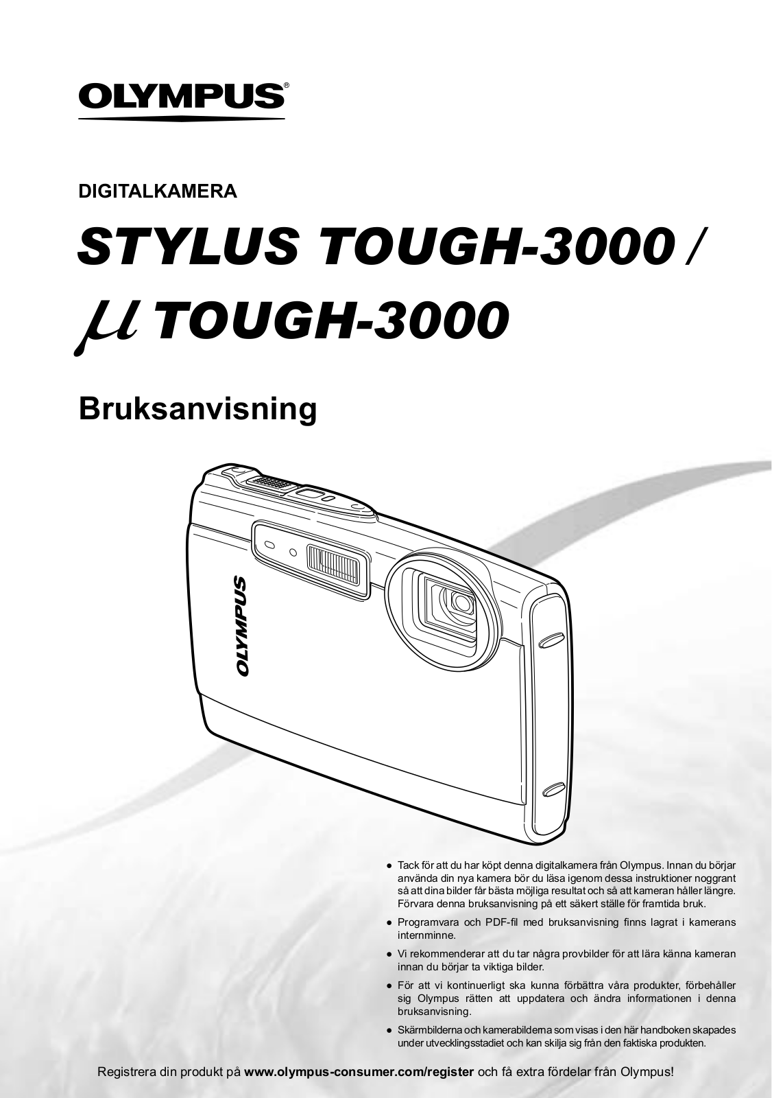 Olympus STYLUS TOUGH-3000, µ TOUGH-3000 User Manual