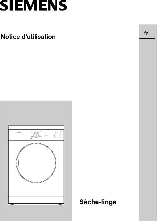 SIEMENS WTXL1100FG User Manual