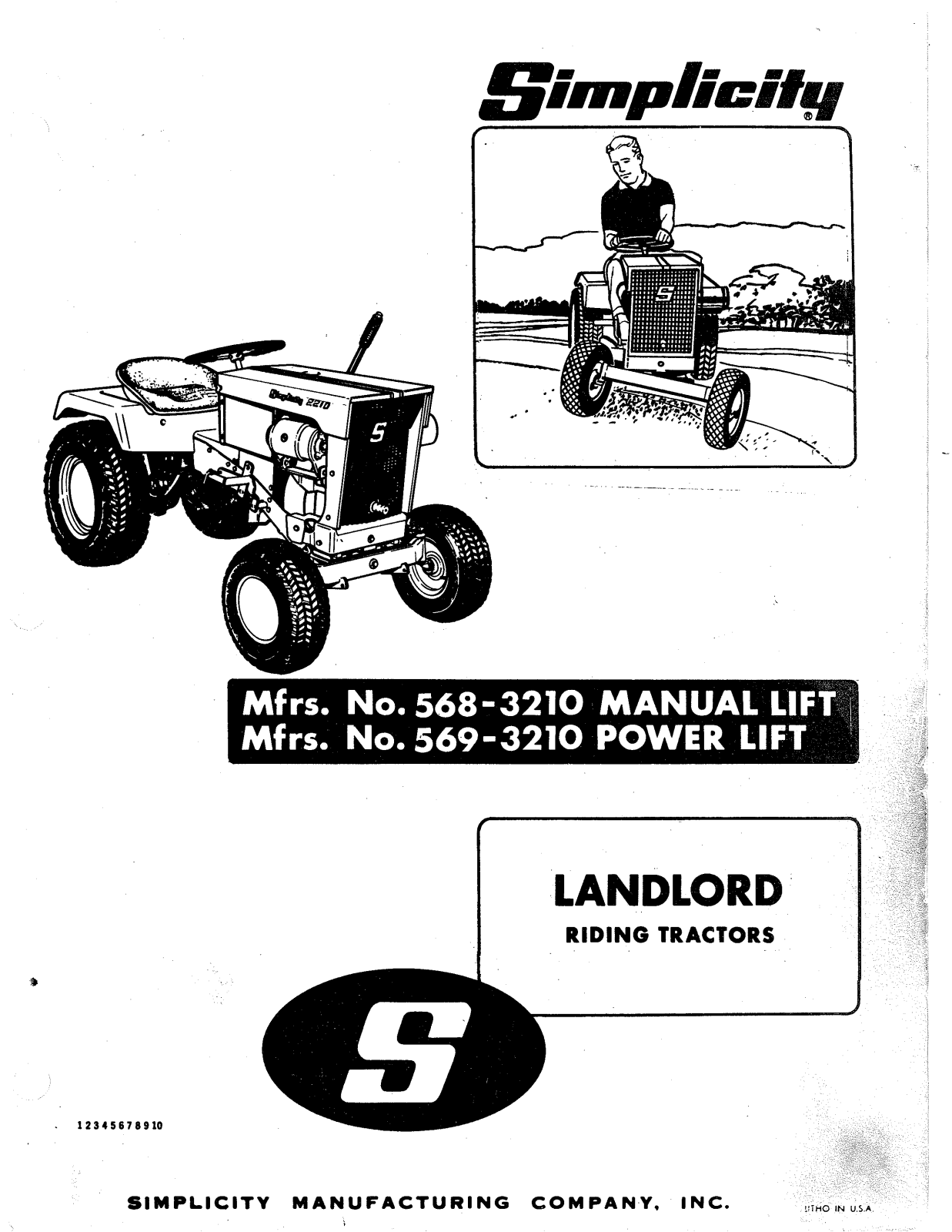 Simplicity 568-3210, 569-3210 User Manual