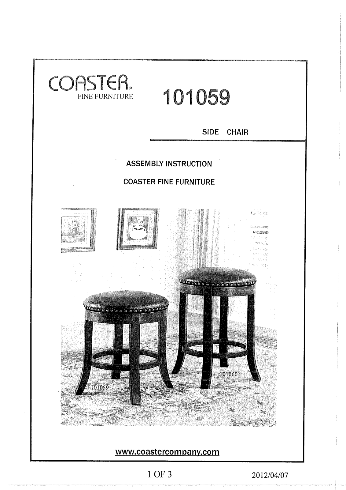 Coaster 101059 User Manual