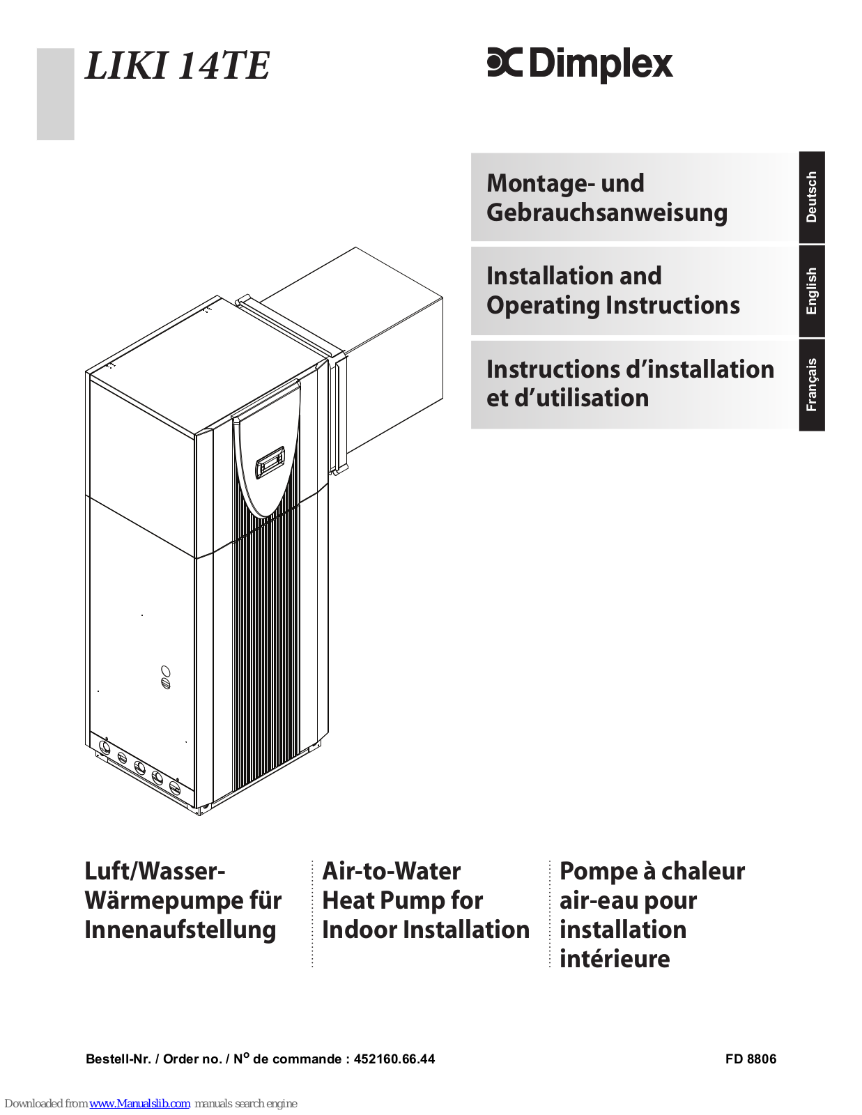 Dimplex LIKI 14TE Installation And Operating Instructions Manual