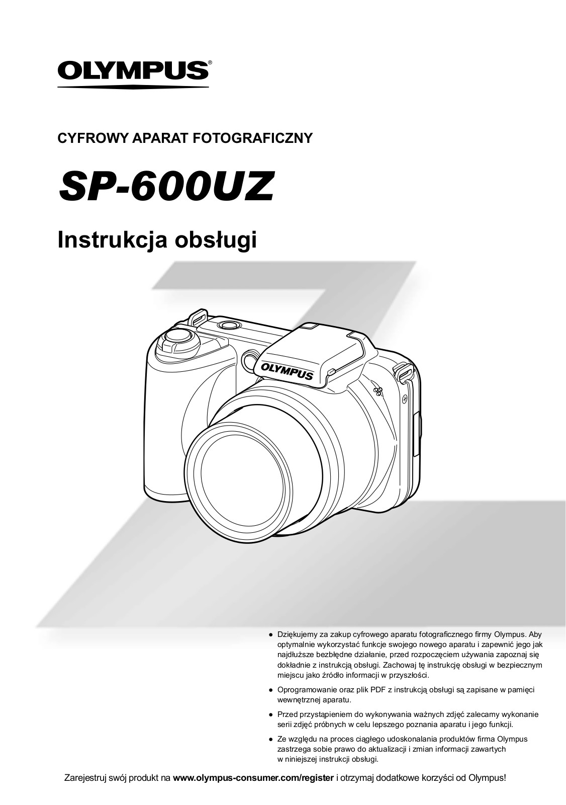 OLYMPUS SP-600UZ User Manual