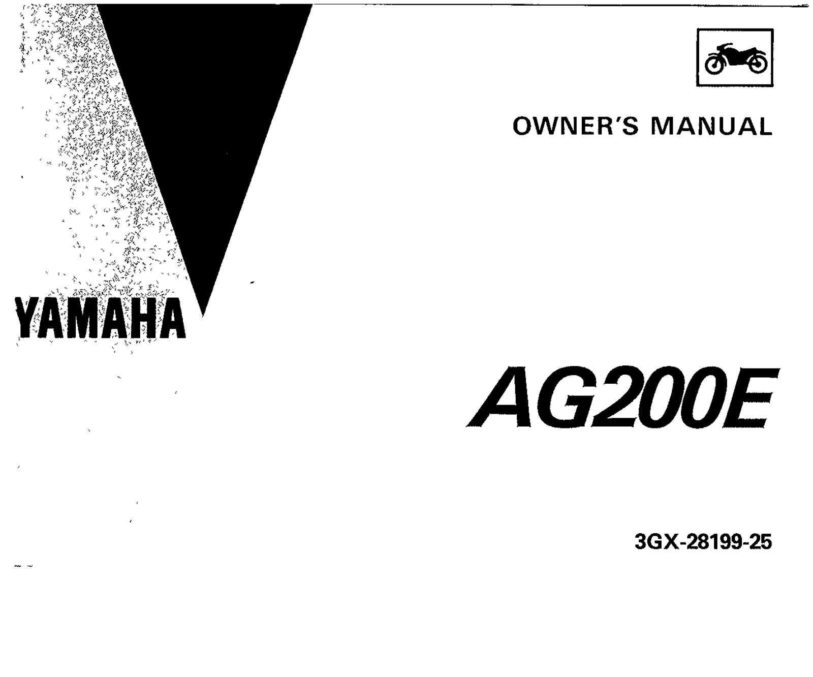 Yamaha AG200F E 1993 Owner's manual