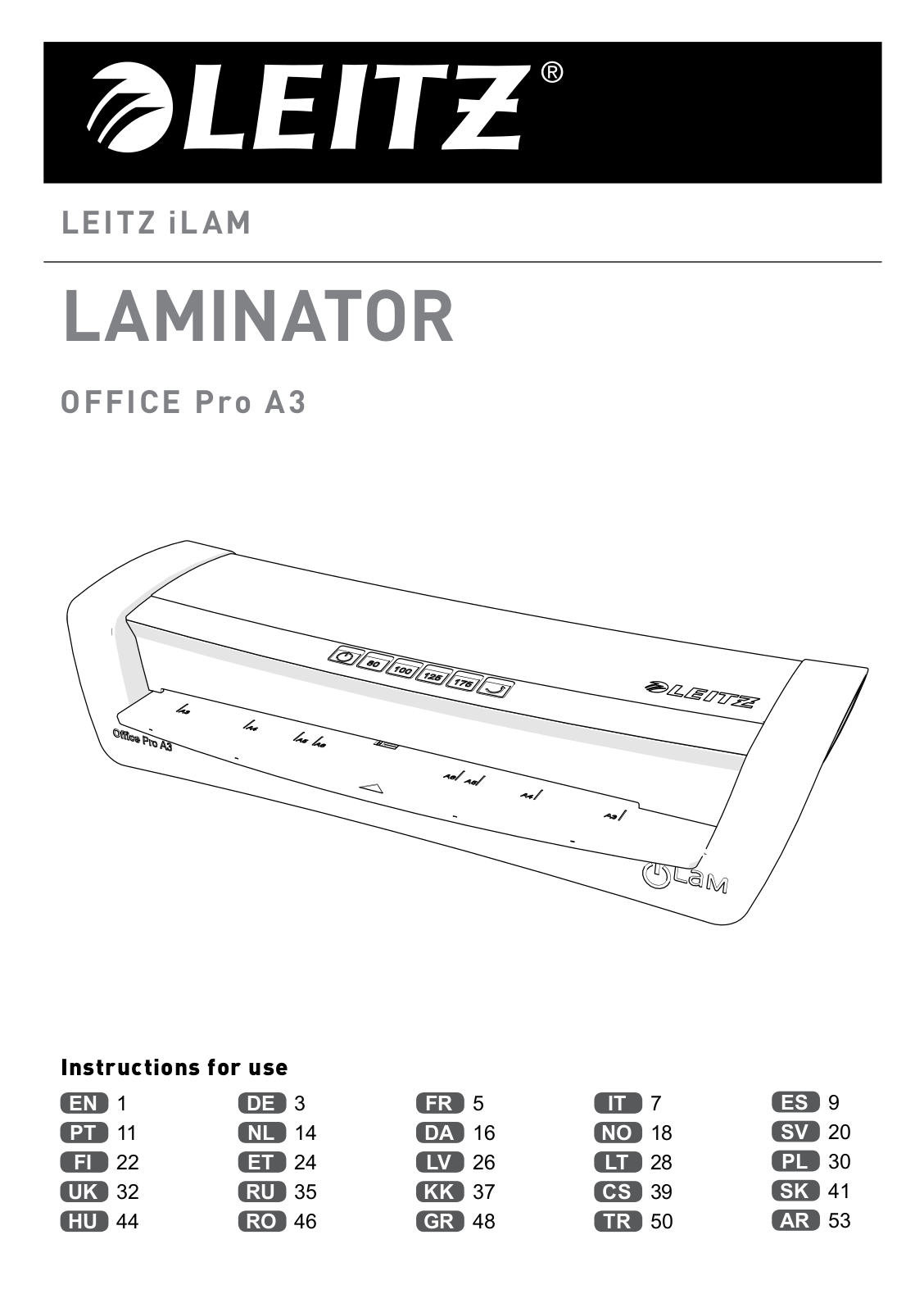Leitz OFFICE Pro A3 User manual - ManualMachine.com