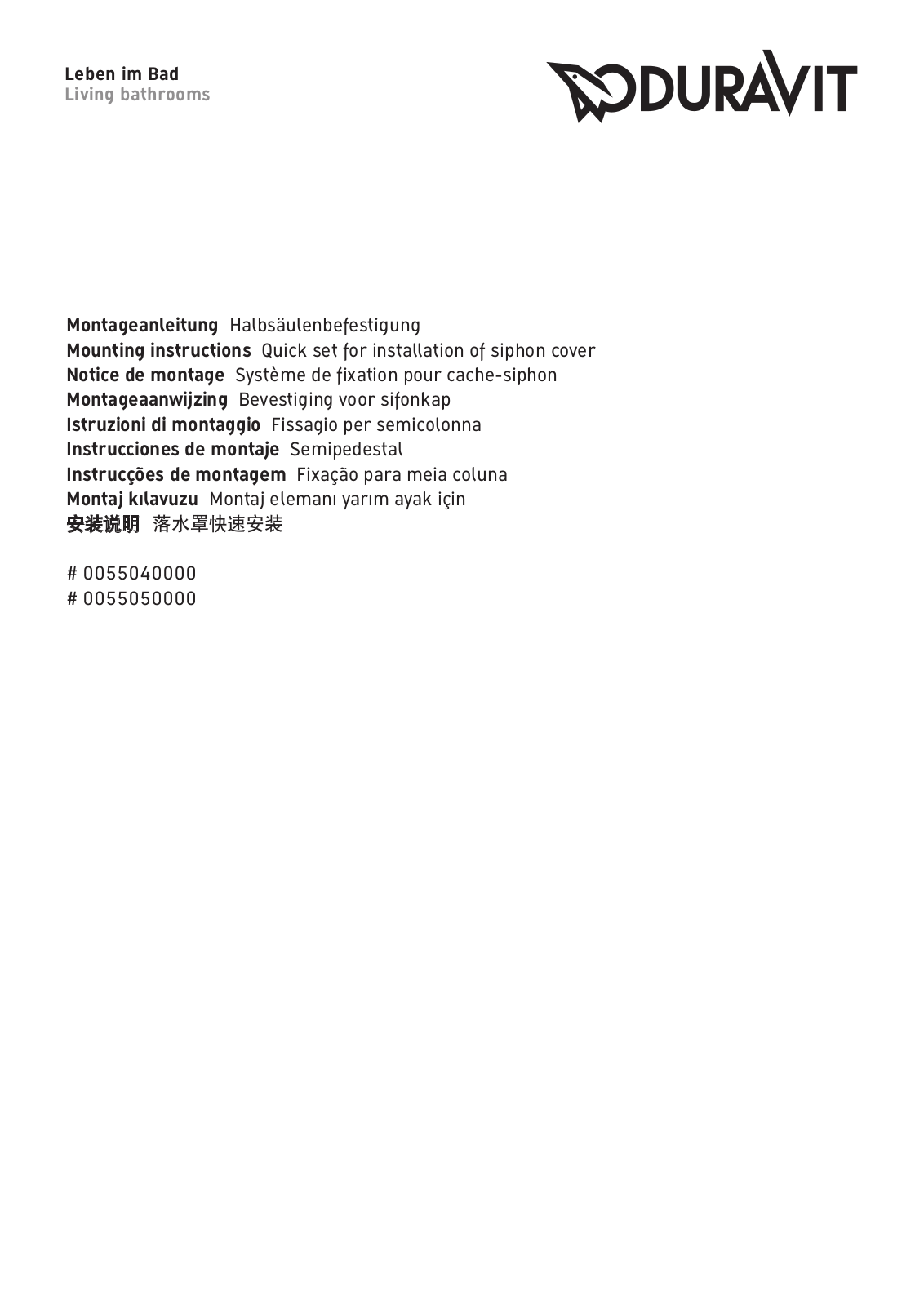 Duravit DRV1122 Installation & Assembly - ManualMachine.com