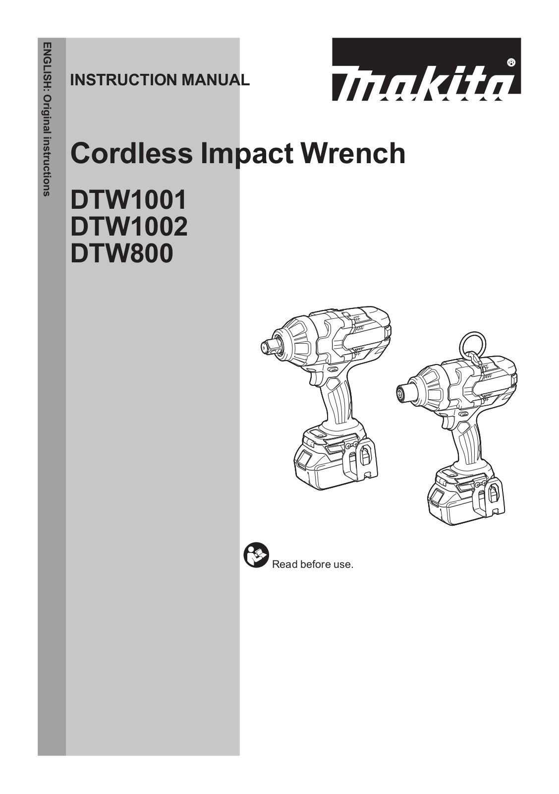 Makita DTW 1001 Z User Manual