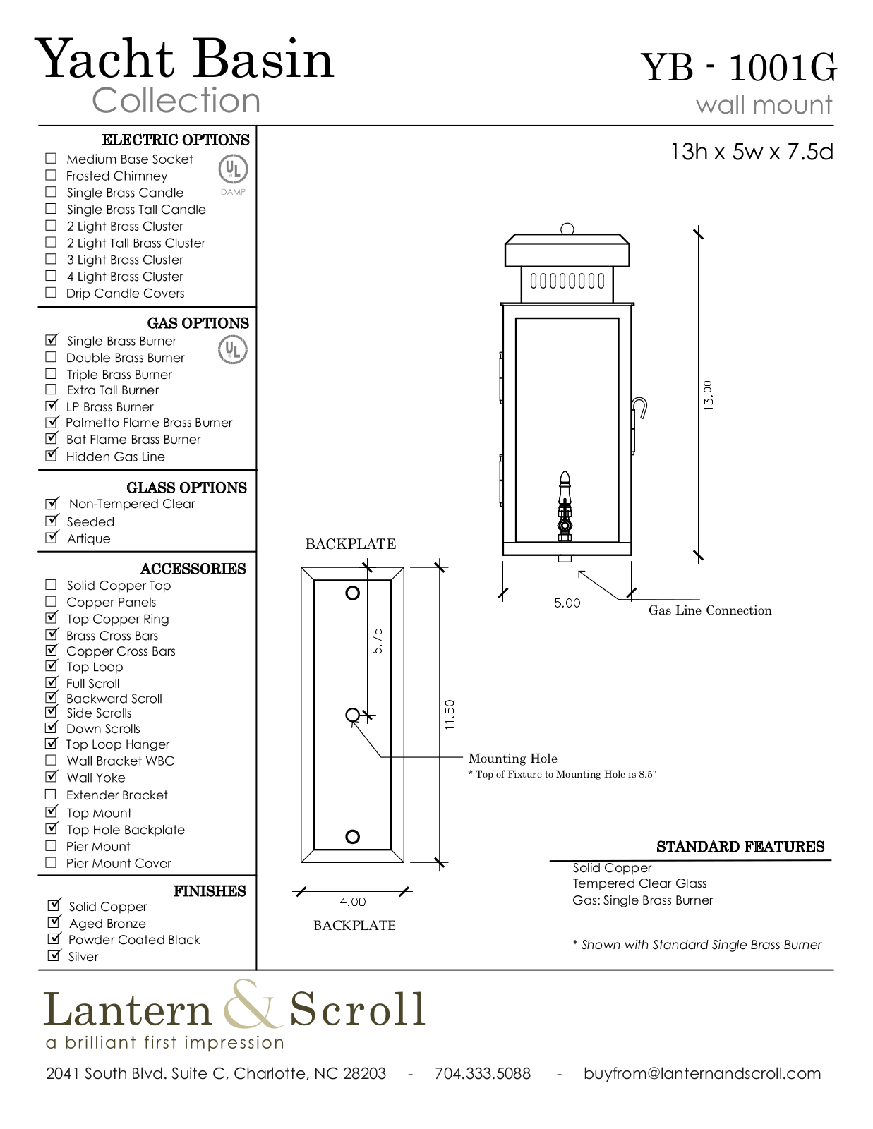 Lantern & Scroll LASC1308, LASC1227, LASC1006 Specifications - ManualMachine.com