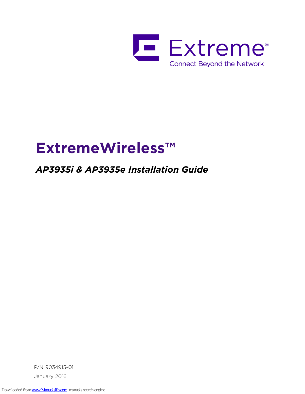 Extreme Networks ExtremeWireless AP3935i, ExtremeWireless AP3935e Installation Manual