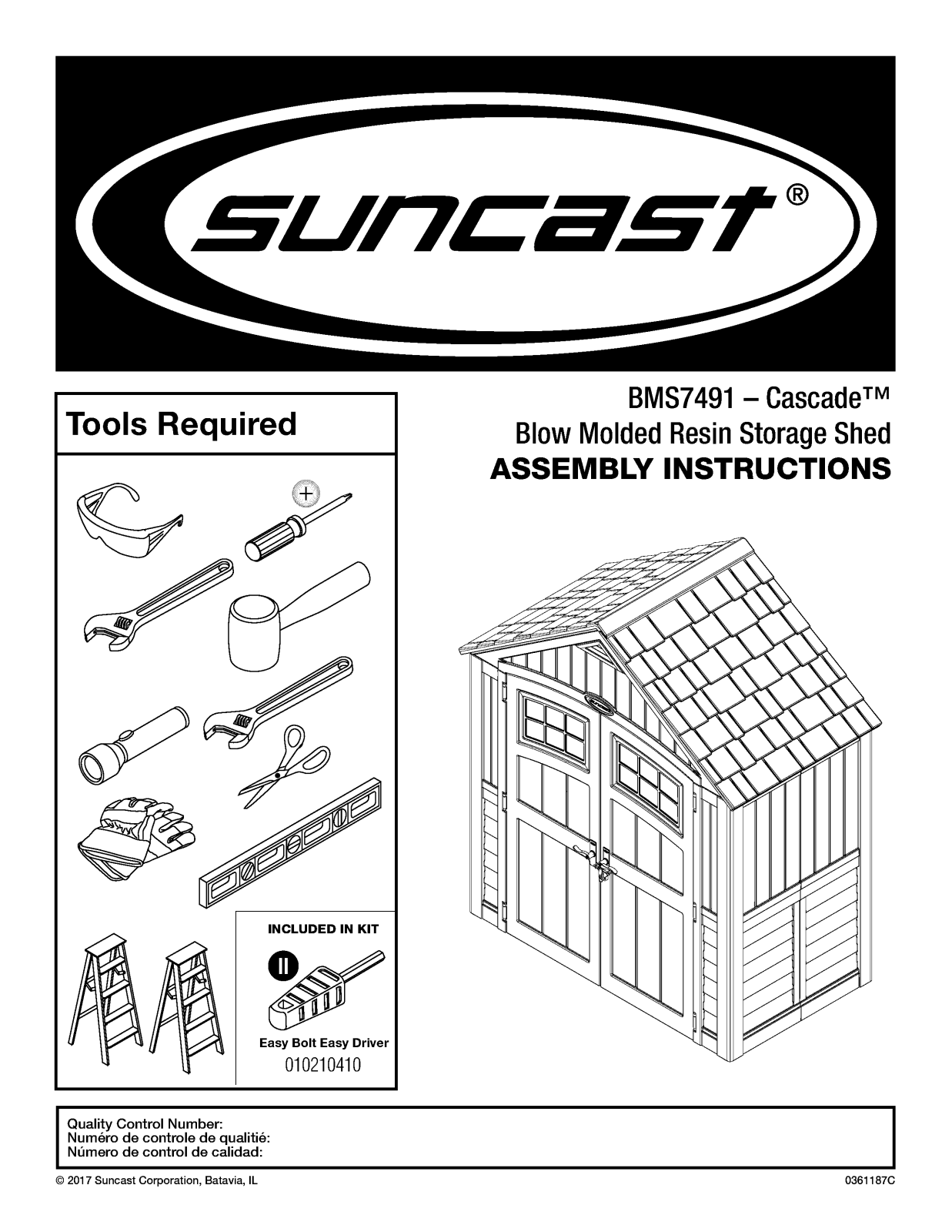 Suncast XA10105 Installation&Assembly - ManualMachine.com