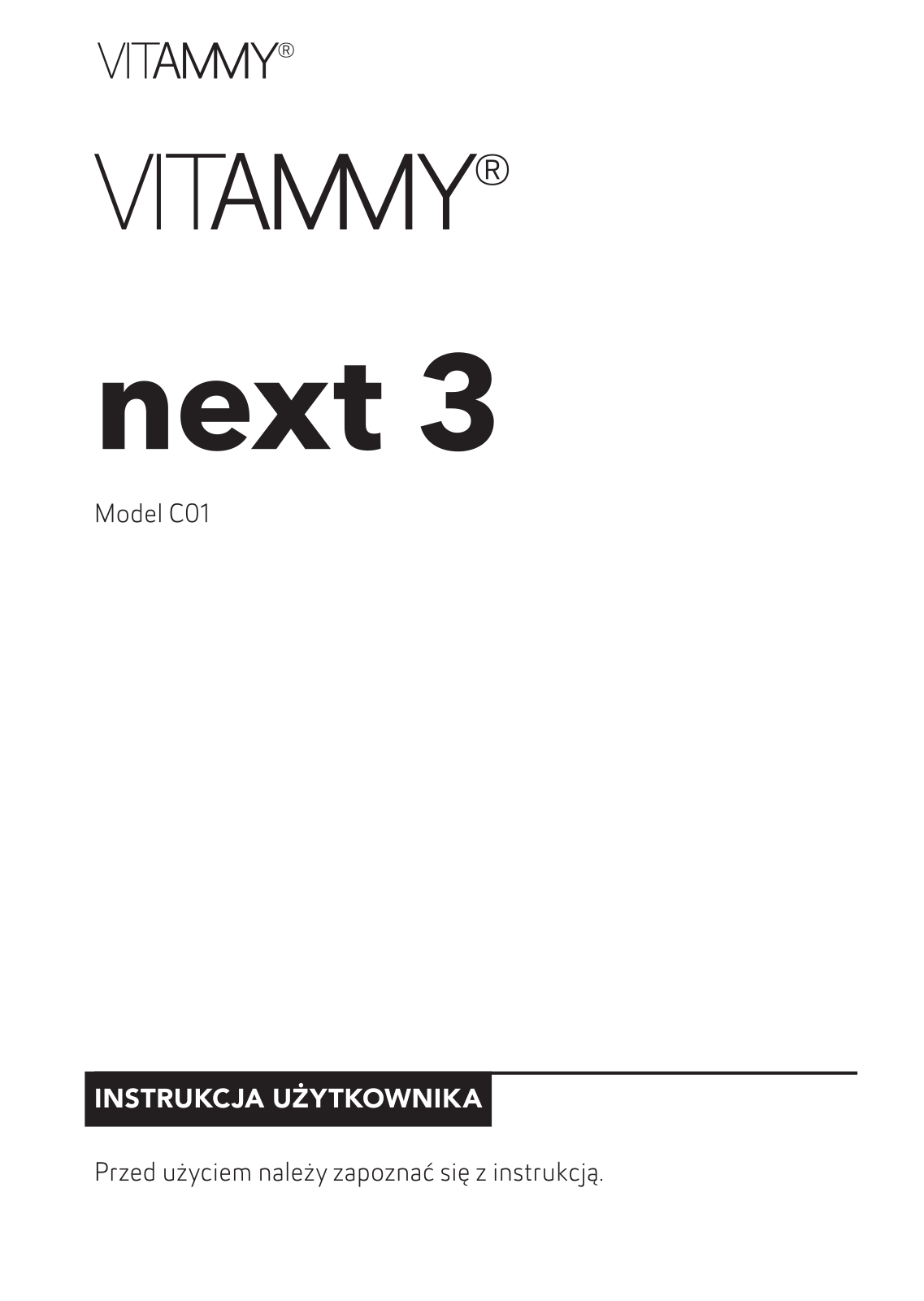 VITAMMY Next 3, C01 User guide - ManualMachine.com