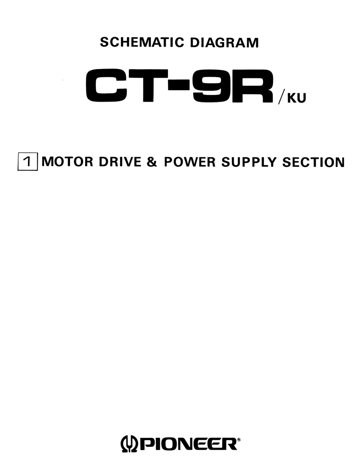 Pioneer CT-9-R Schematic