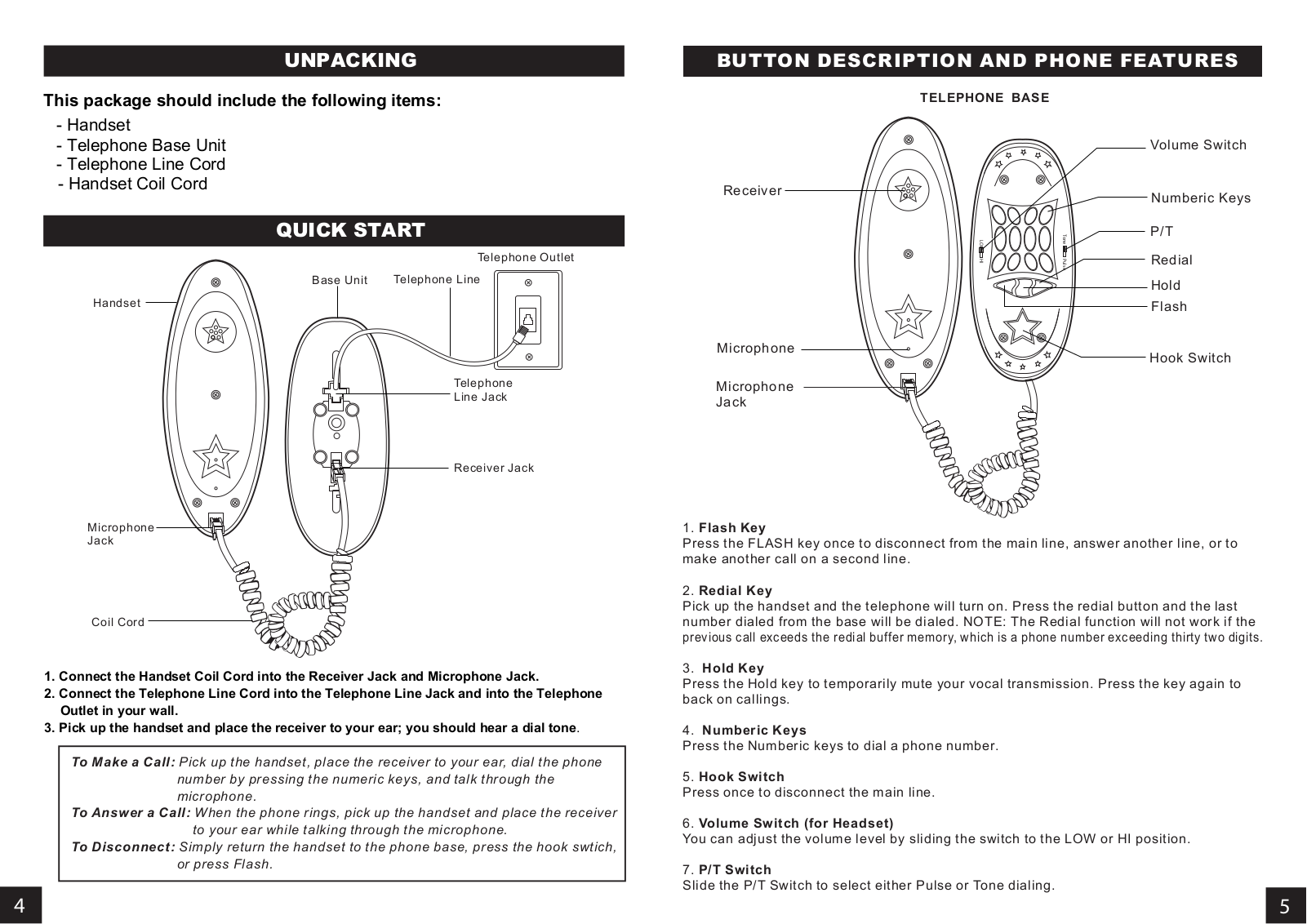 Mga Entertainment LIP PHONE 4 AND 5 User Manual