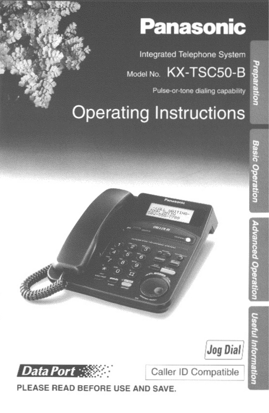 Panasonic KX-TSC50B User Manual