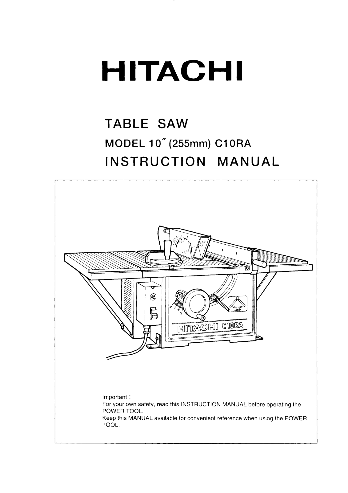 Hitachi C10RA User Manual