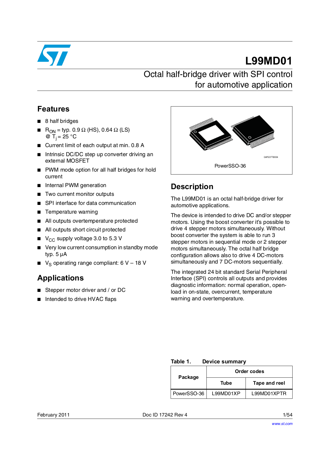 ST L99MD01 User Manual