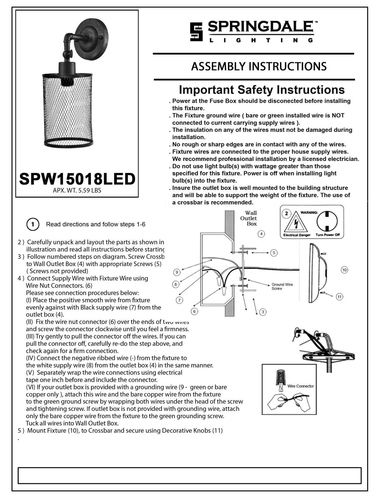 Springdale Lighting DT4527 Installation & Assembly - ManualMachine.com