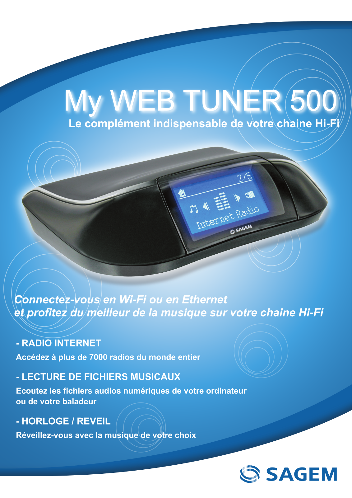 Sagem MY WEB TUNER 500 DATASHEET