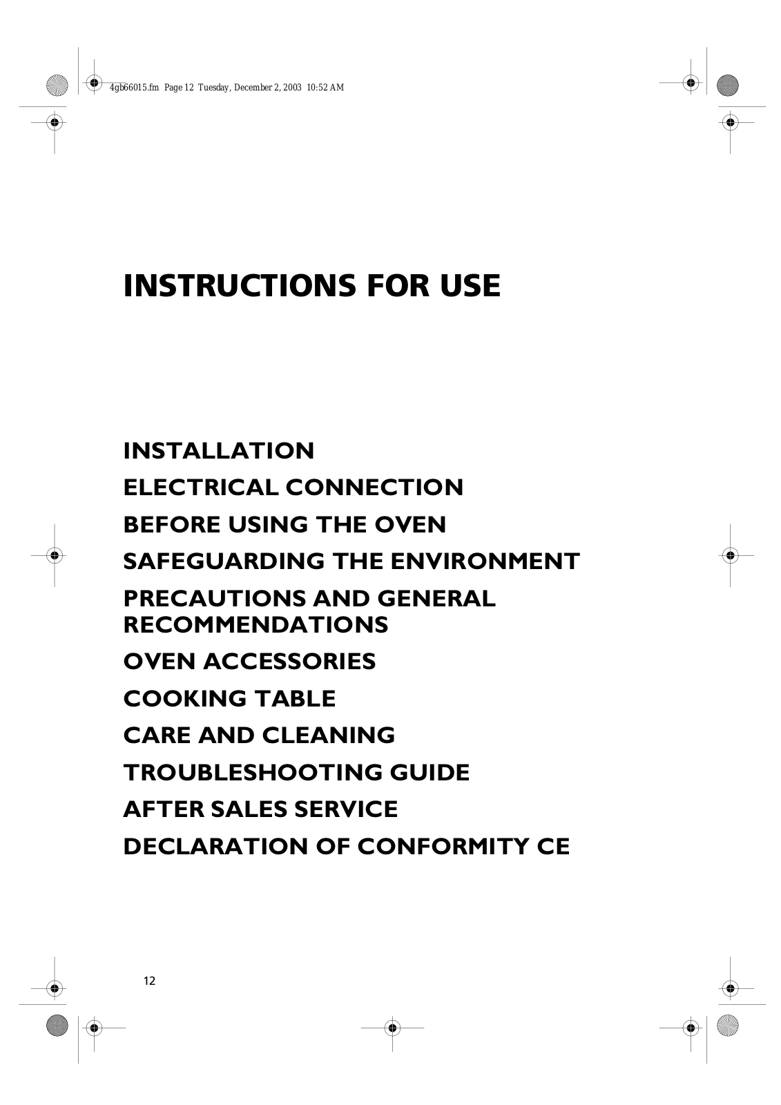 Whirlpool BLZE 9700 IN INSTRUCTION FOR USE