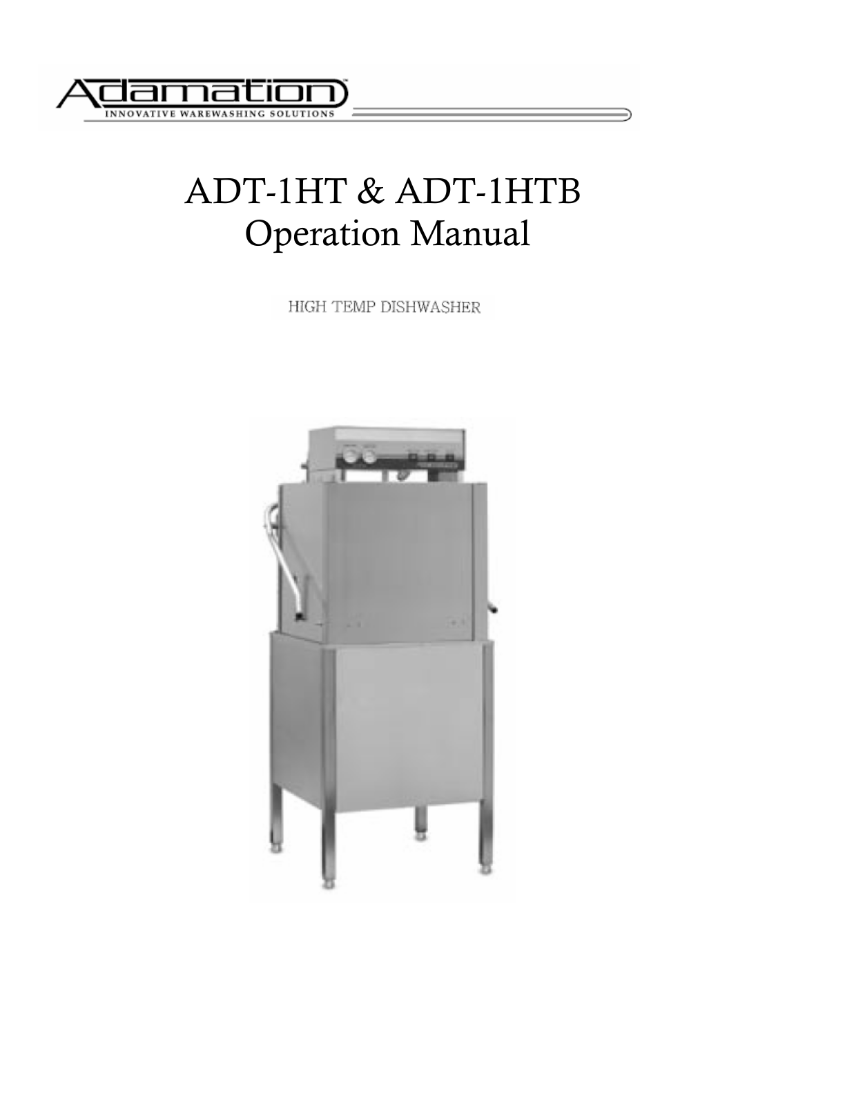 Adamation ADT-1HTB Operator’s Manual