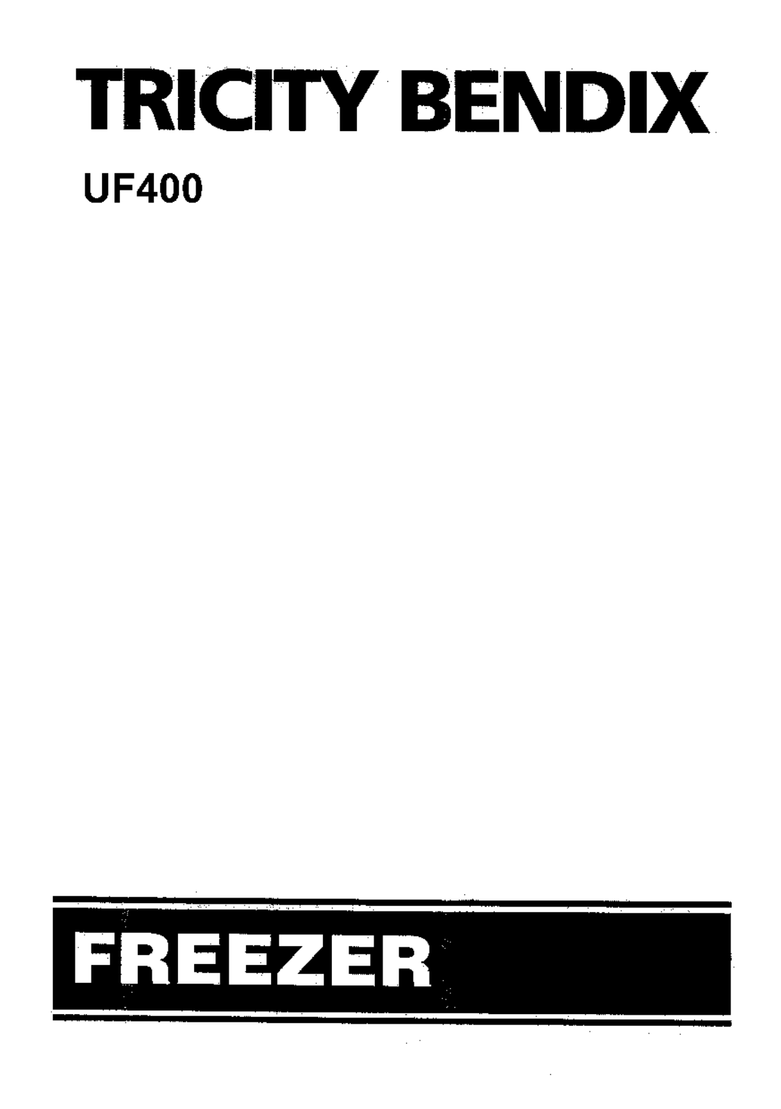 Tricity Bendix UF400 User Manual