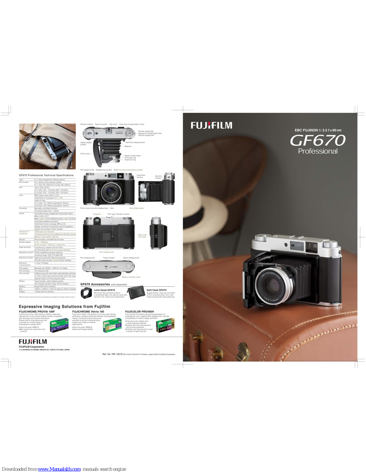 FujiFilm GF670 Professional Specification