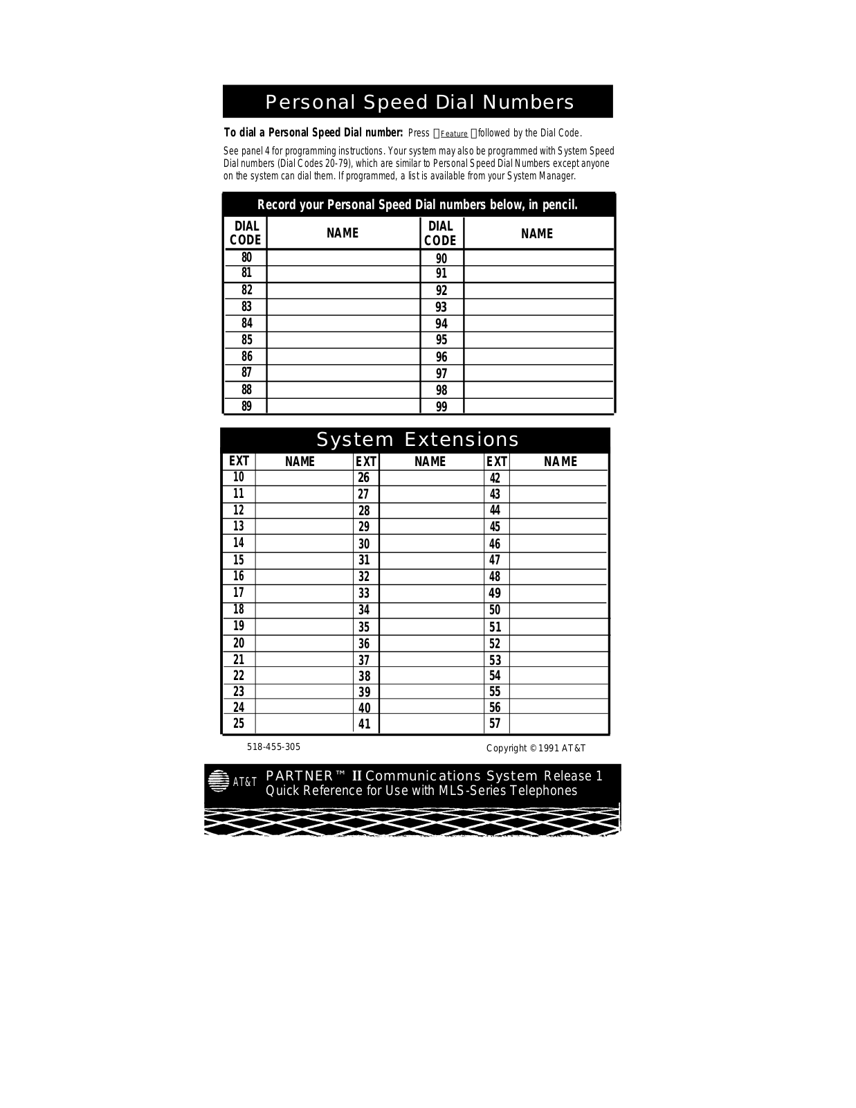 Avaya Partner 34D Quick Reference Guide