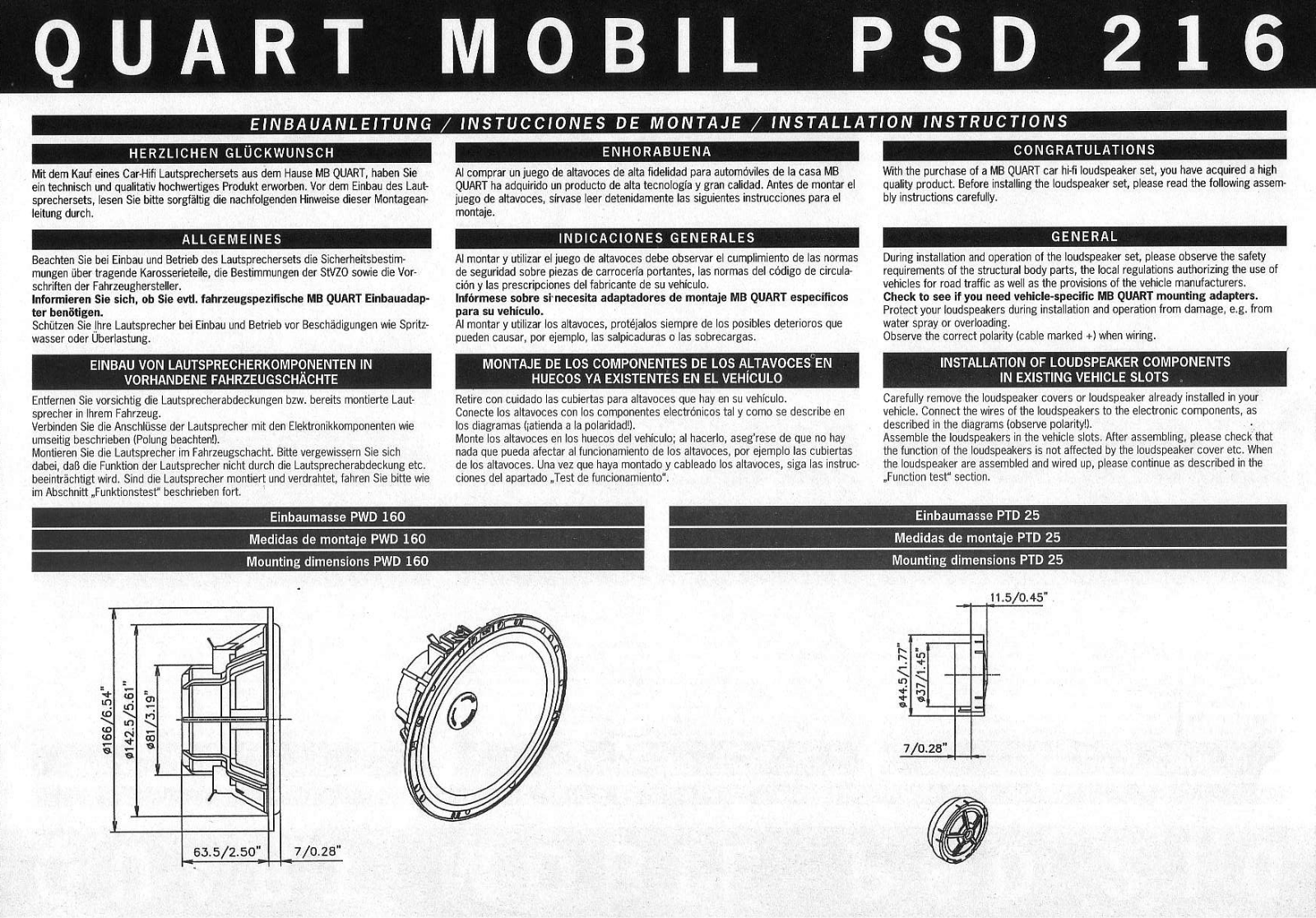 MB QUART PSD 216 User Manual - ManualMachine.com