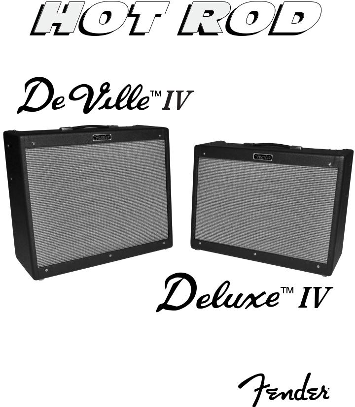 Fender HOT ROD DEVILLE IV, HOT ROD DELUXE IV Users Manual
