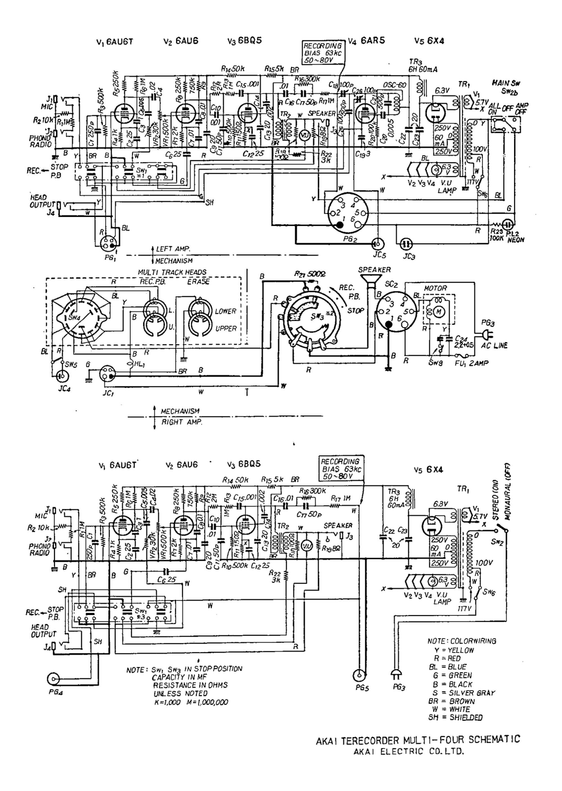 Akai Terecorder-Multi-4 Schematic