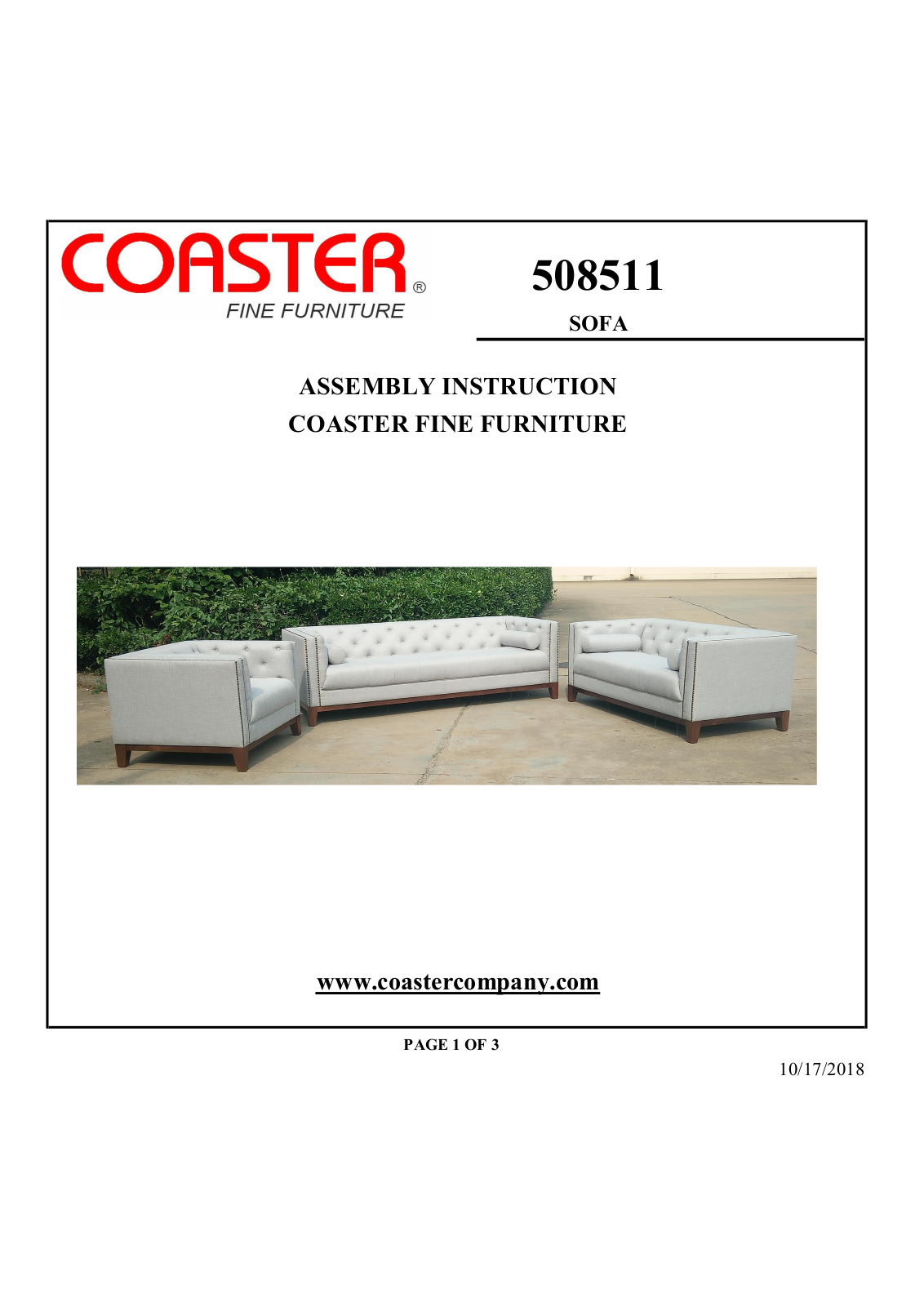 Coaster 508511 Assembly Guide - ManualMachine.com