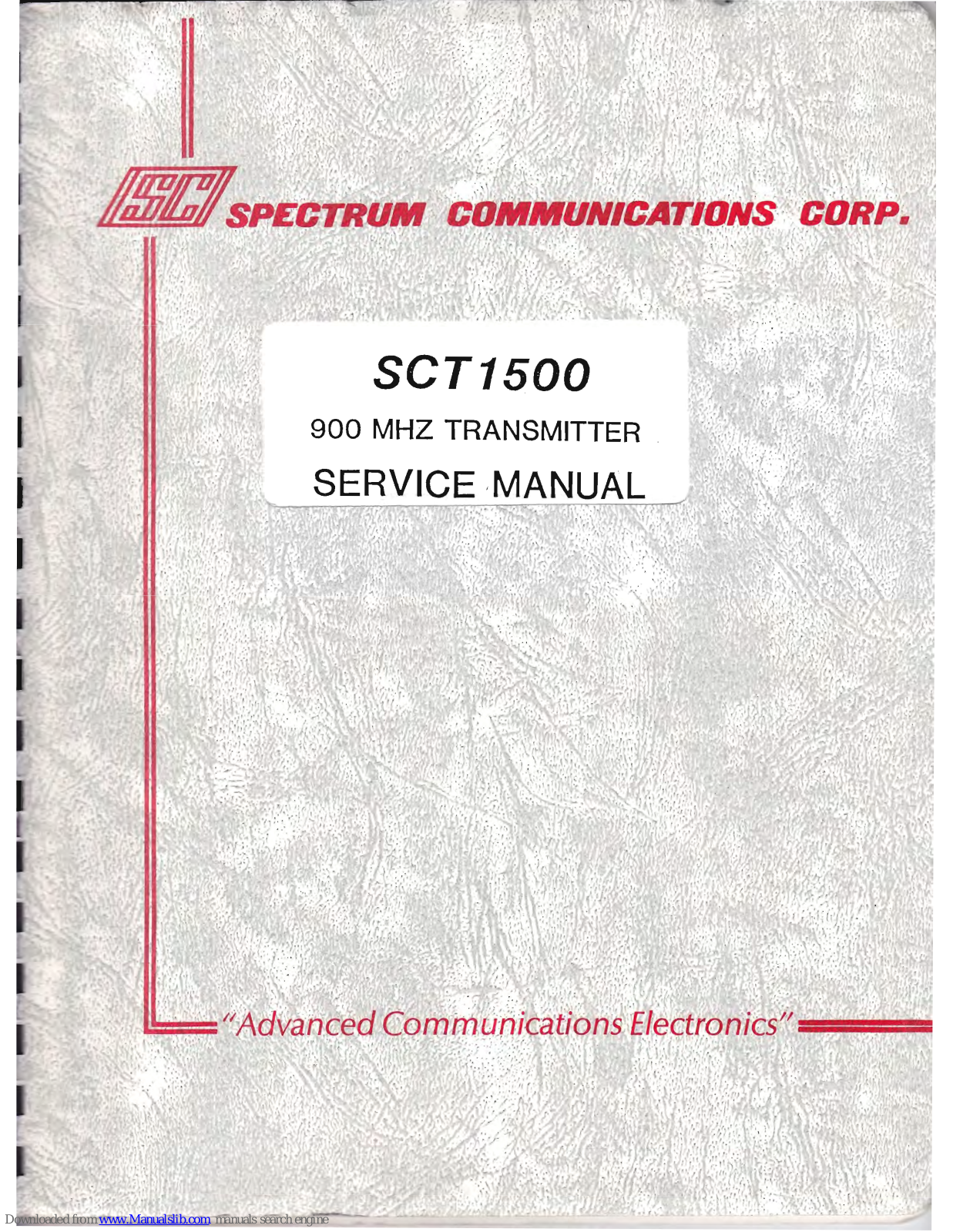 Spectrum SCT1500 Service Manual