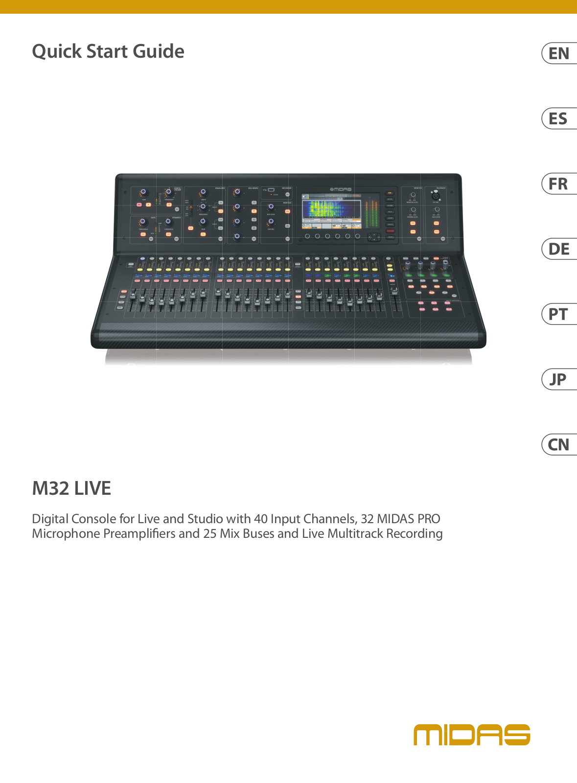 Midas M32 Live User manual