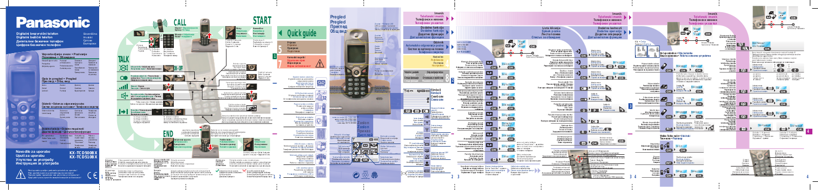Panasonic KX-TCD500BX, KX-TCD510BX Quick start guide
