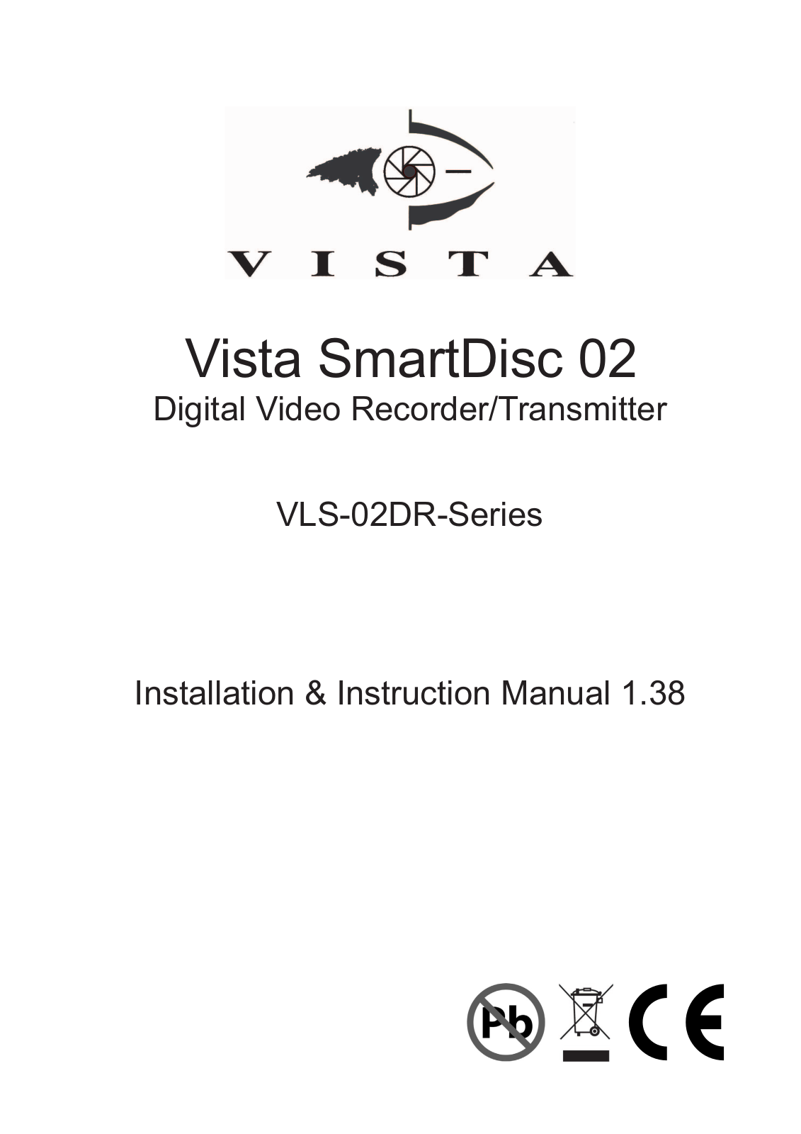 Vista SmartDisc 02 VLS-02DR Series Installation Instructions Manual