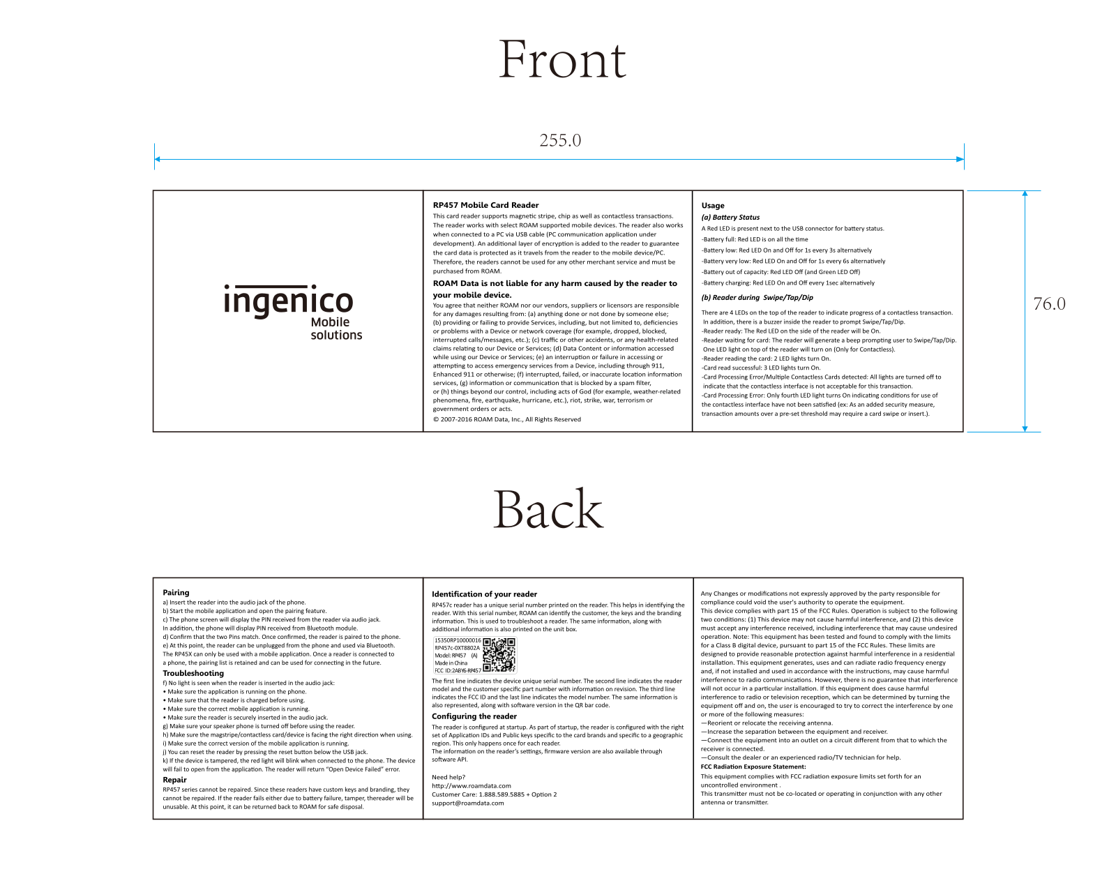 INGENICO RP457 Users Manual