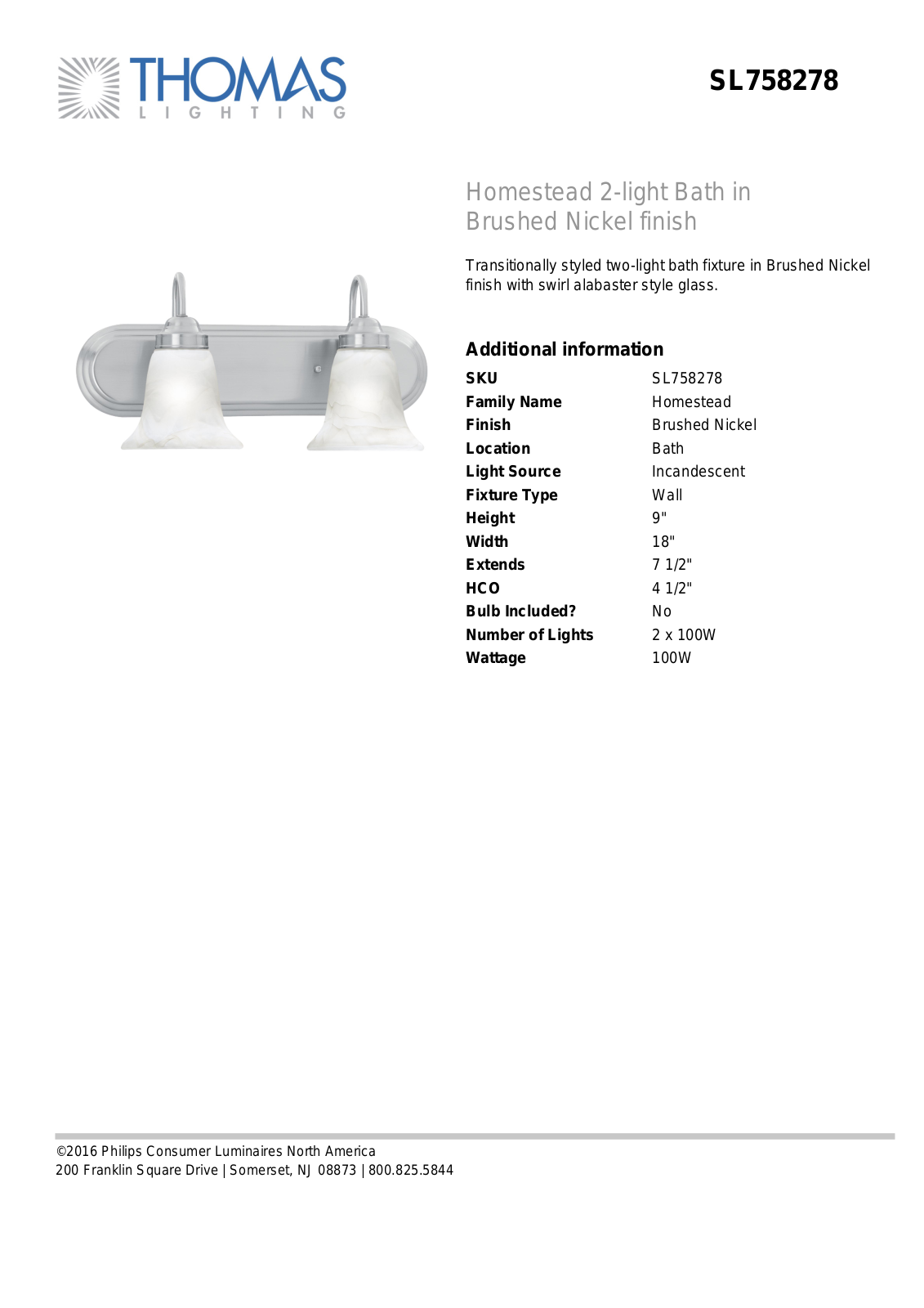 Thomas Lighting SL758278 User Manual - ManualMachine.com