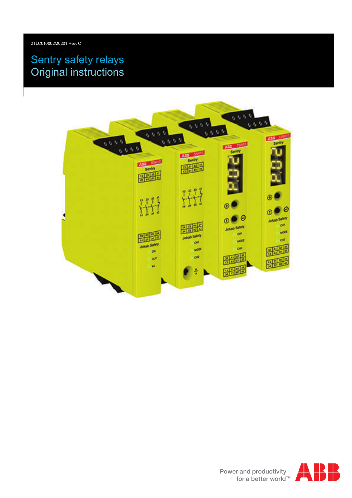 Jokab Safety Sentry safety relays Data Sheet