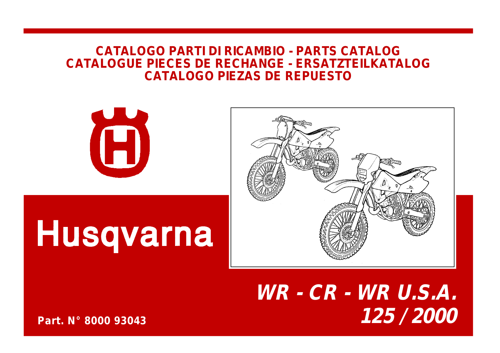 HUSQVARNA WR USA 125 User Manual