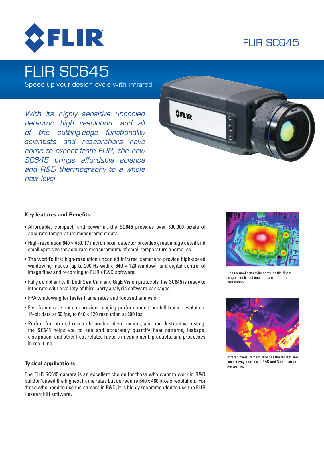 FLIR SC645 Data sheet