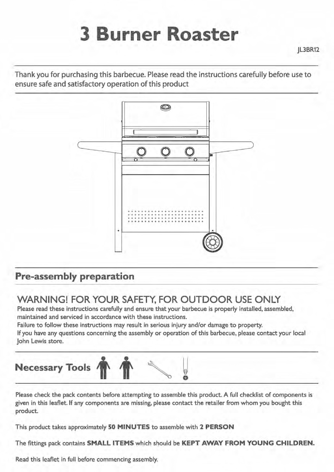 John Lewis JL3BR12 User Manual