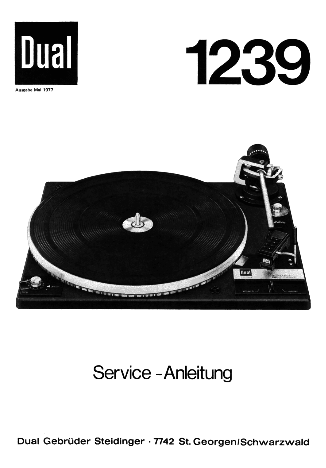 Dual 1239 Service manual