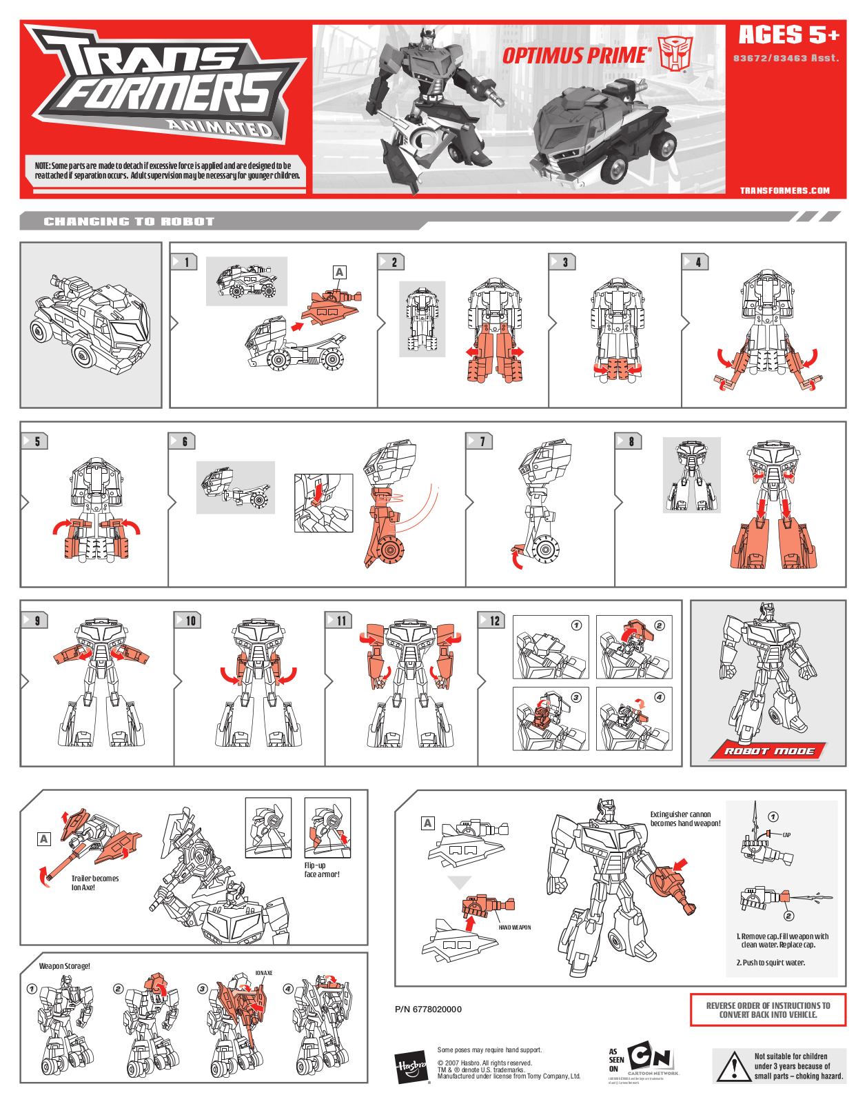 Hasbro 6778020000, 83463, 83672 User Manual