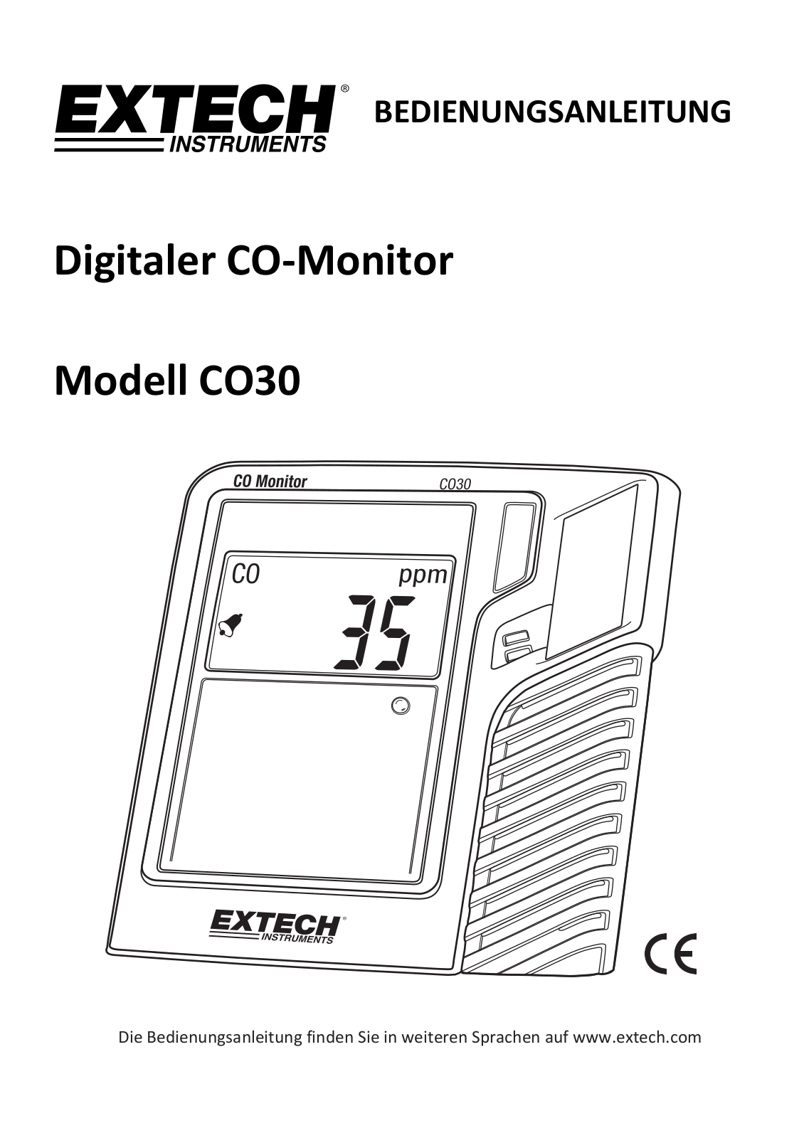 Extech CO30 User Manual