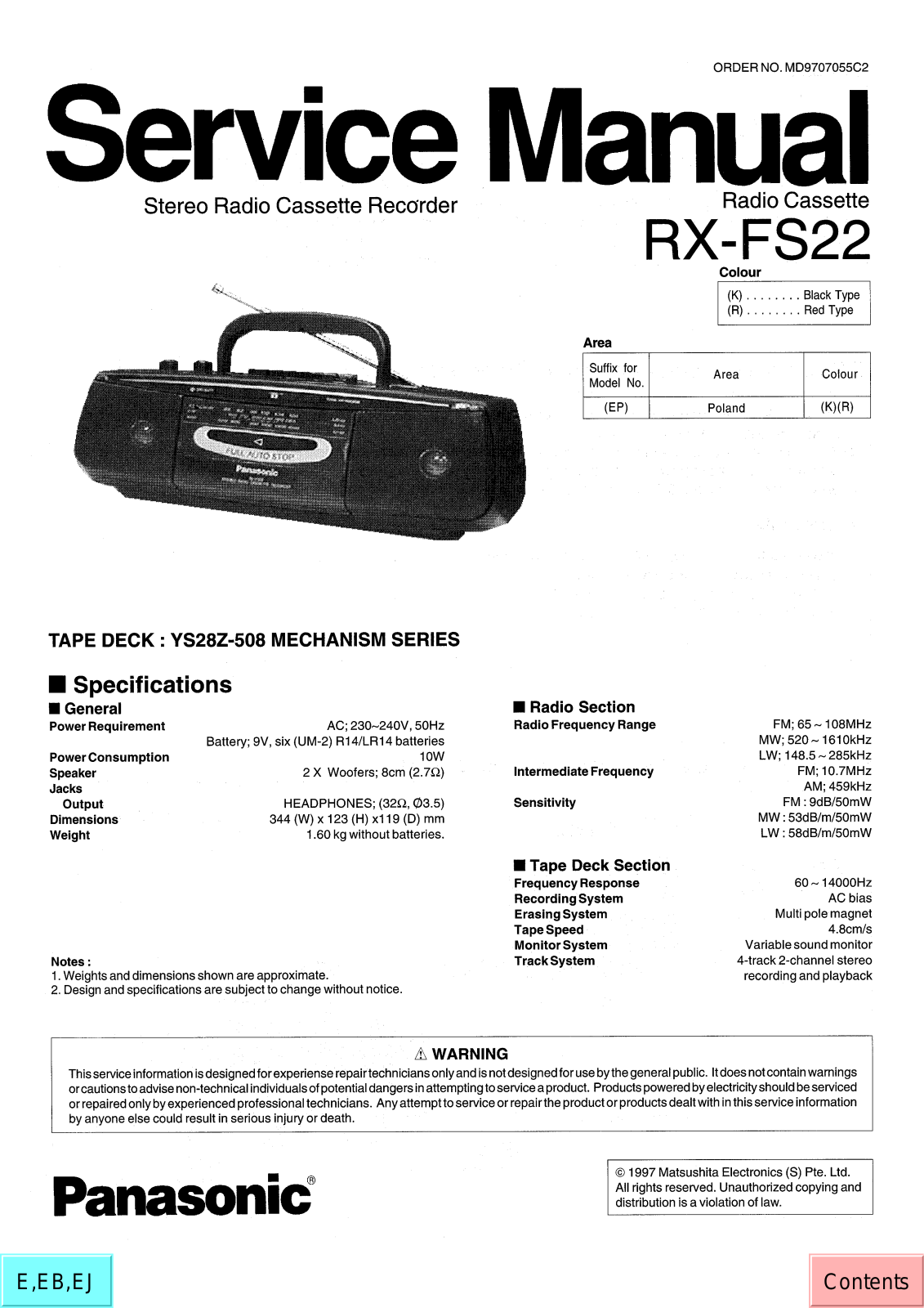 JVC RX FS22 EP Service Manual