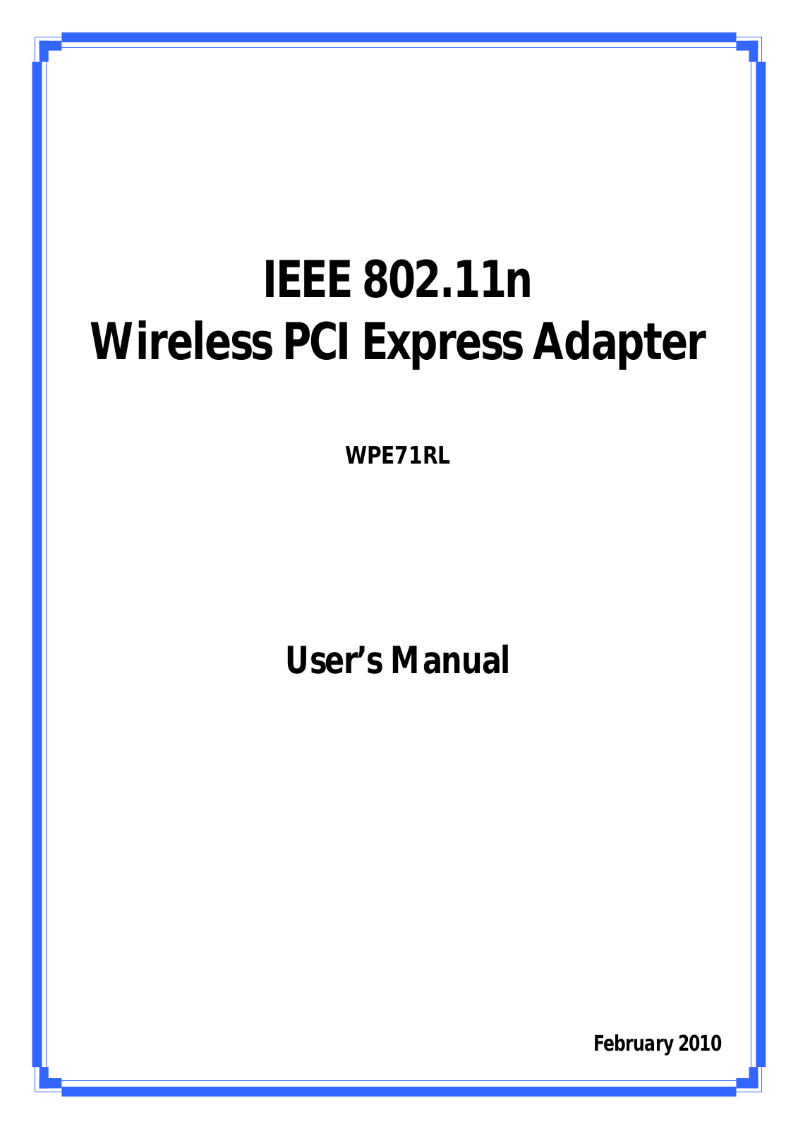 Pro Nets Technology WPE71RL Users Manual